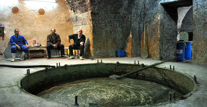la fabrication artisanale su savon d'Alep